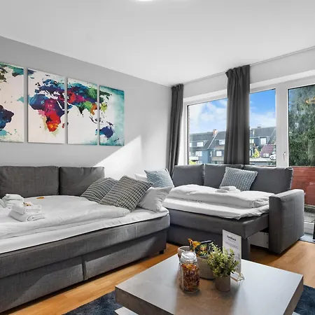 Federnest Living - Design Luxus, Vollausstattung, 2 Min Hbf Duisburg, Betten, 2 55