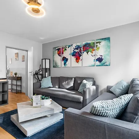 Design Luxus, Vollausstattung, 2 Min Hbf Duisburg, Betten, 2 55