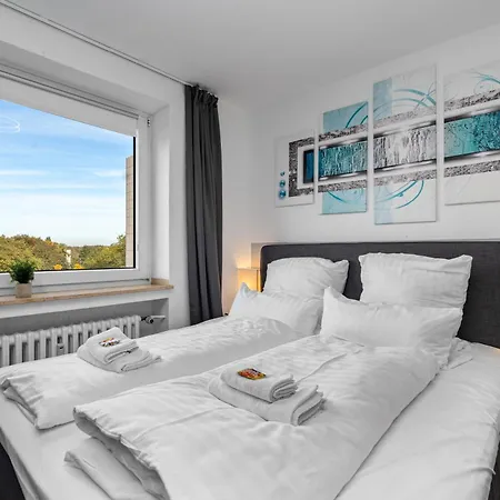 Apartament Design Luxus, Vollausstattung, 2 Min Hbf Duisburg, Betten, 2 55