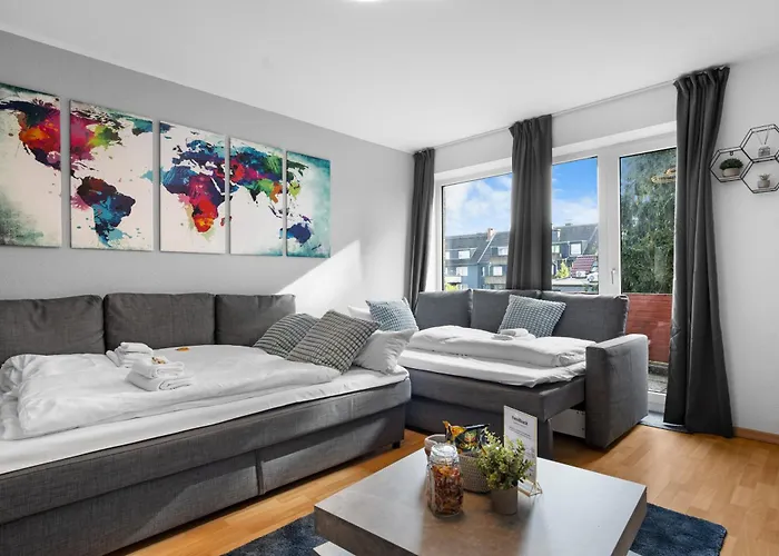 Design Luxus, Vollausstattung, 2 Min Hbf Duisburg, Betten, 2 55 Tv, Netflix, W24 Apartment *