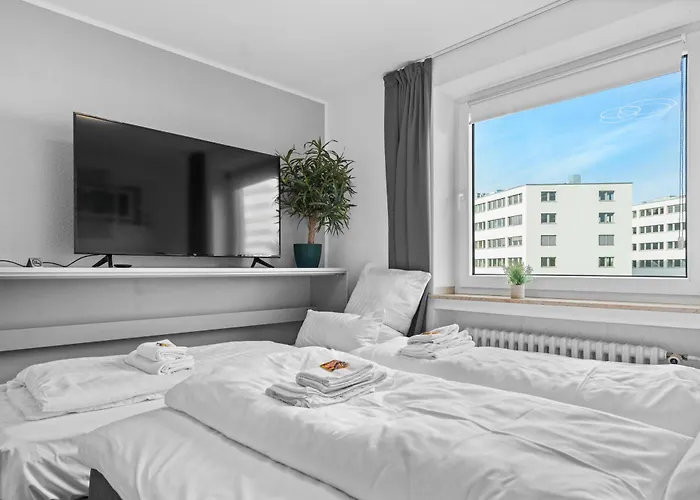 Design Luxus, Vollausstattung, 2 Min Hbf Duisburg, Betten, 2 55 Tv, Netflix, W24 Apartment