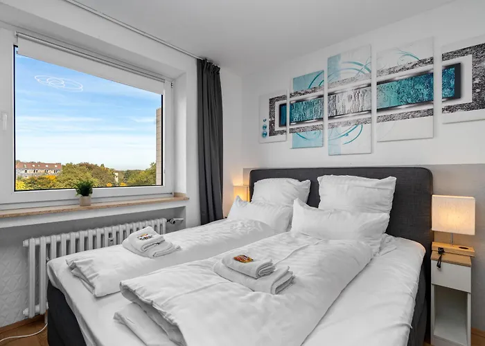 Apartment Design Luxus, Vollausstattung, 2 Min Hbf Duisburg, Betten, 2 55 Tv, Netflix, W24